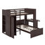 Lit mezzanine simple avec tablettes, bureau et garde-robe-1518945376