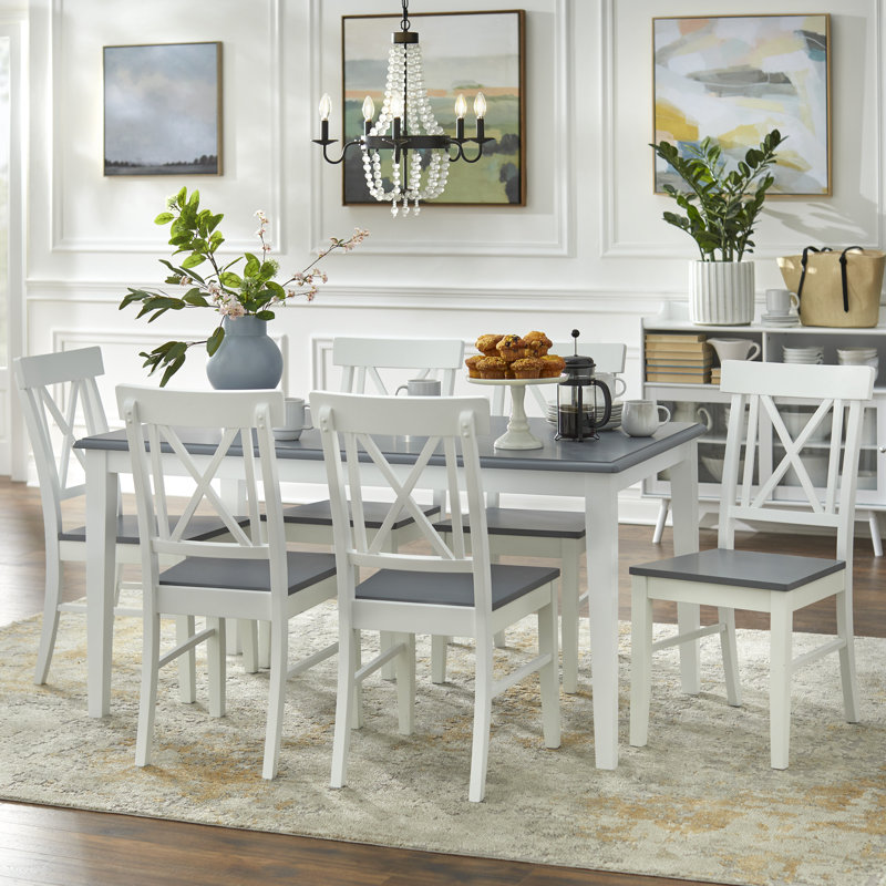 Ensemble repas pour 6 personnes Aliee, Gris / blanc