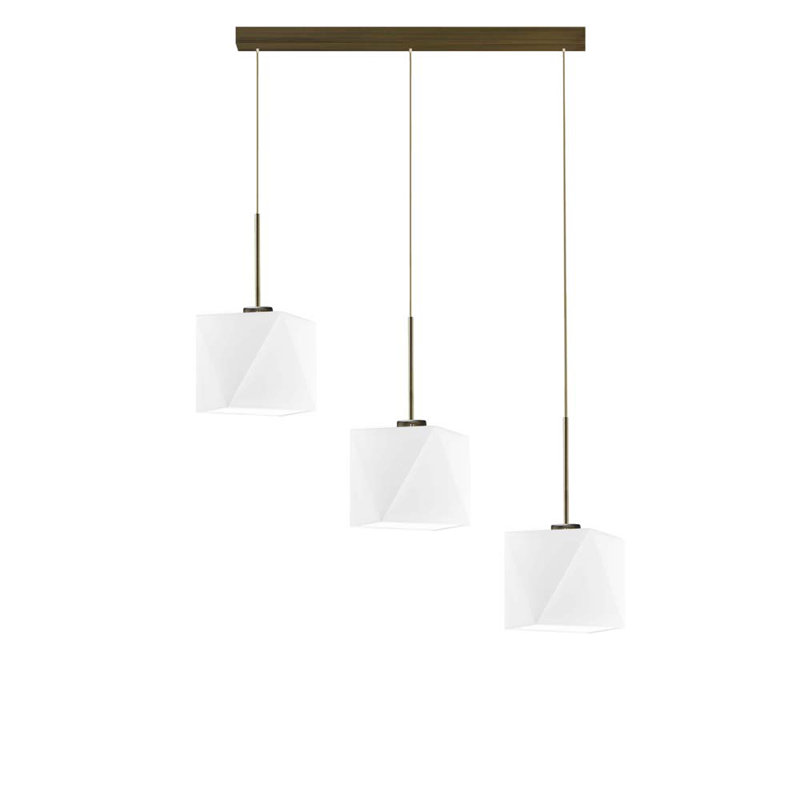 Deneise 3 - Light Kitchen Island Pendant, Brown, White