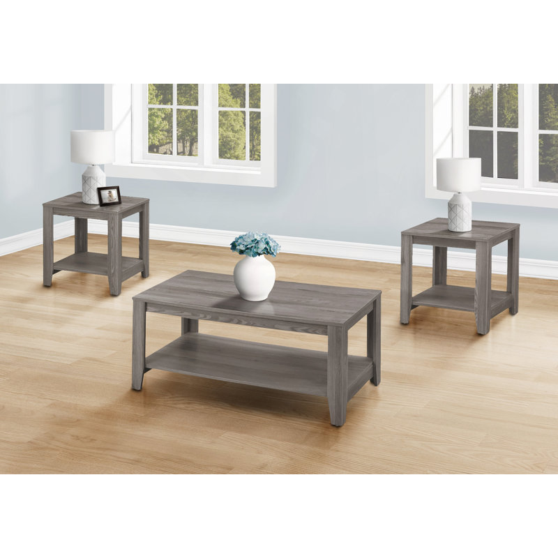 Ensemble de table, ensemble de 3 pièces, café, bout, côté, décor, salon, transitionnel, Gris