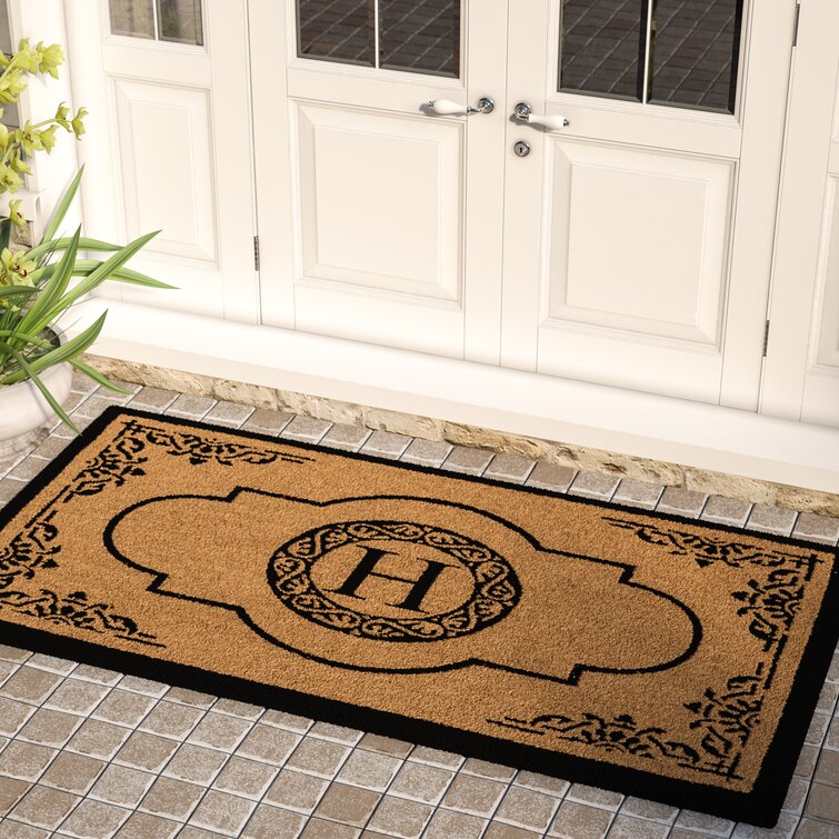 Issac A1HC X-Large Abrilina 36" X 72" Entry Coir Double Doormat Monogrammed
