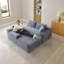 Canapé modulaire de 105 po, canapé modulaire Cloud avec assise profonde, canapé modulaire en L moderne avec méridienne, canapé rembourré pour salon, sans assemblage, (gris)
