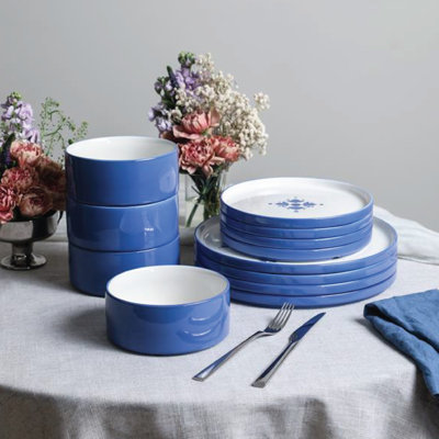 Service de table 12 pièces Stone Lain Cobalt