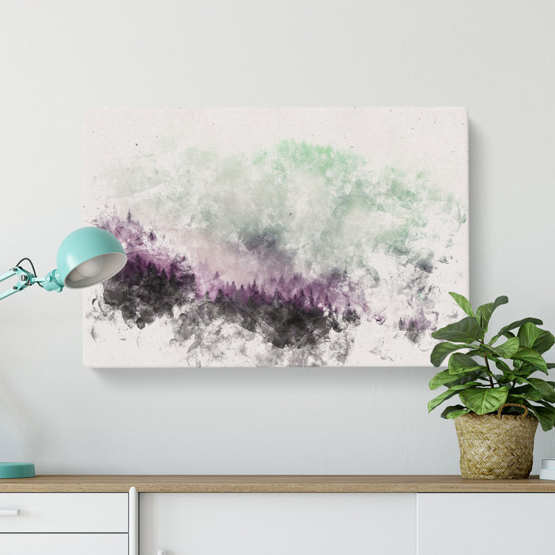 Foggy Forest - Wrapped Canvas Print, 35cm H x 50cm W x 3cm D