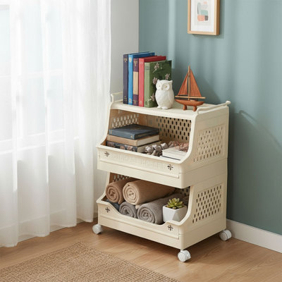 52.5 cm H x 40 cm W Utility Cart with Wheels
