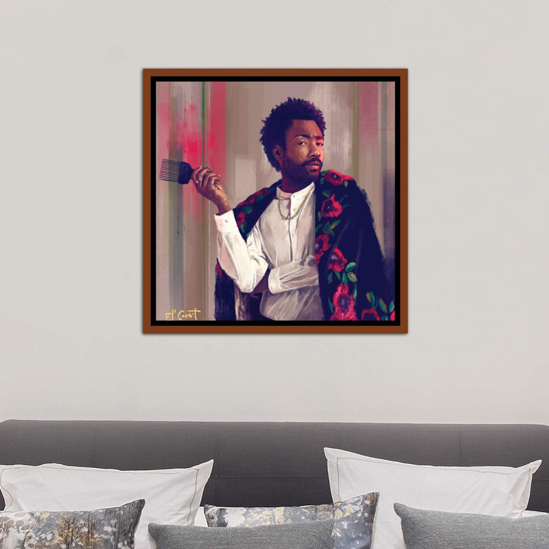 « Gambino » par El’cesart-impression, H 18 po x l 18 po x 1,5 po, Cadre bois classique