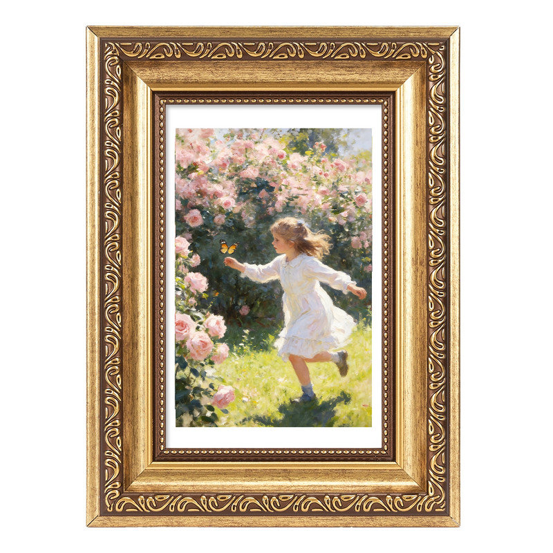 Cadre photo rétro 4 x 6 avec passe-partout 3,5 x 5, élégant cadre rétro 4 x 6 pour affichage mural ou de table, paquet de 1