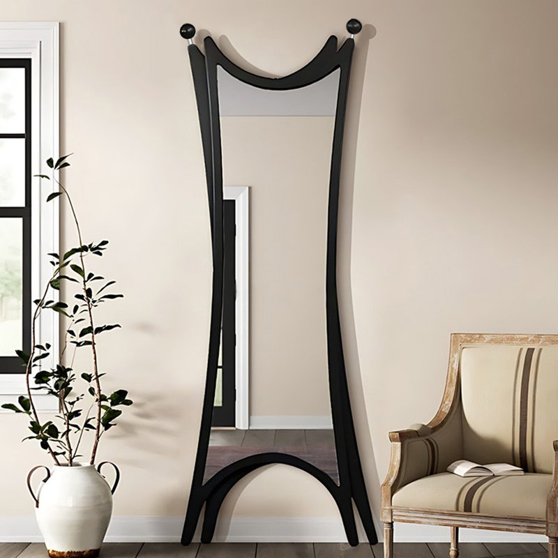French-Style Vintage Unconventional Iron Frame Full-Length Mirror