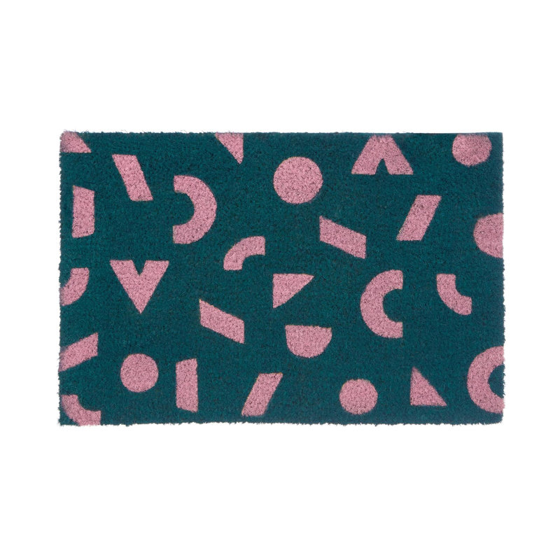 Drumbeg Non-Slip Geometric Indoor / Outdoor Doormat