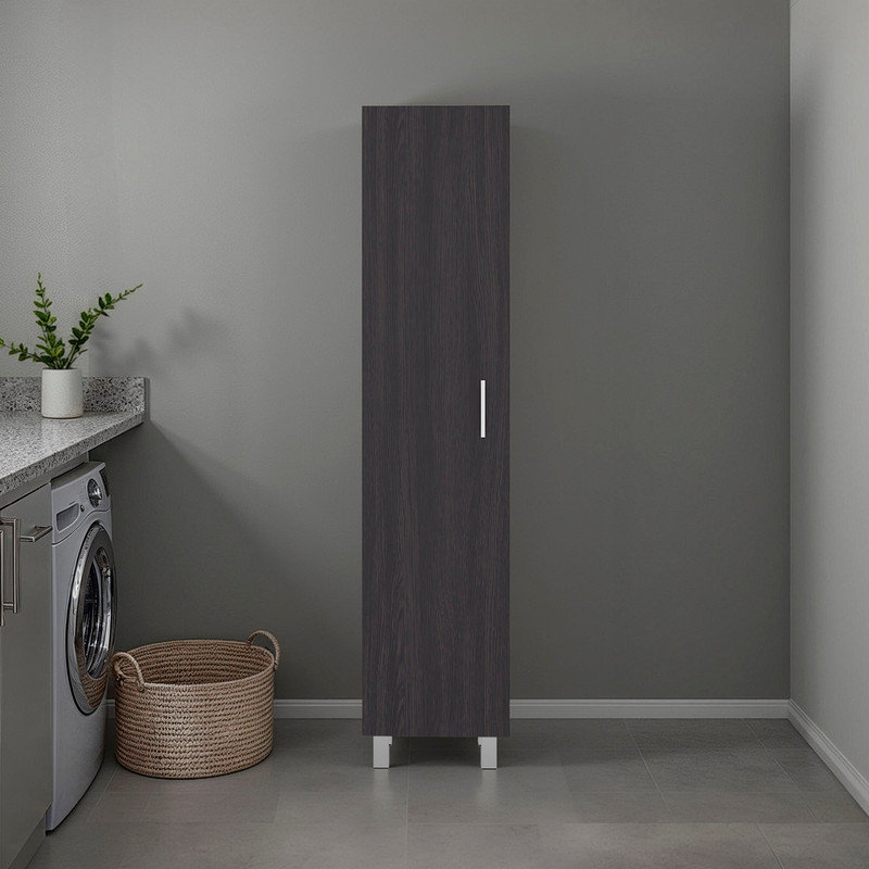 Wenge Finish Storage Cabinet with Fixed Shelf
