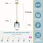 Suspension cylindrique Berngar à une lumière de 18 cm de large avec abat-jour en verre texturé bleu alvéolé pour îlot de cuisine-1636533774-1861760972