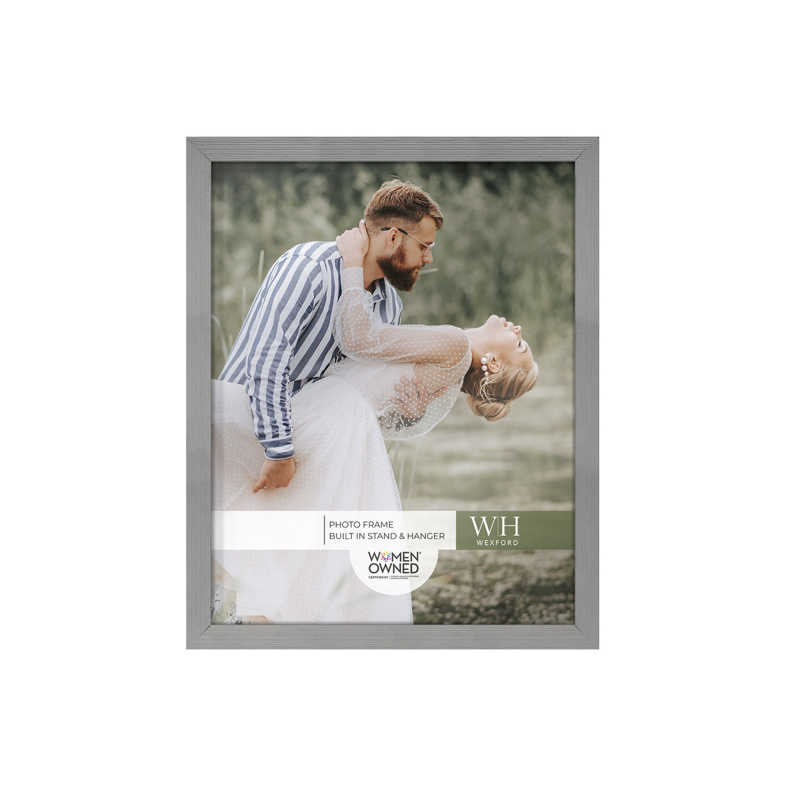 Apolline Wood Picture Frame, 8" x 10", Gray