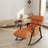 Casual Folding Rocking Chair Upholstered-1984914245