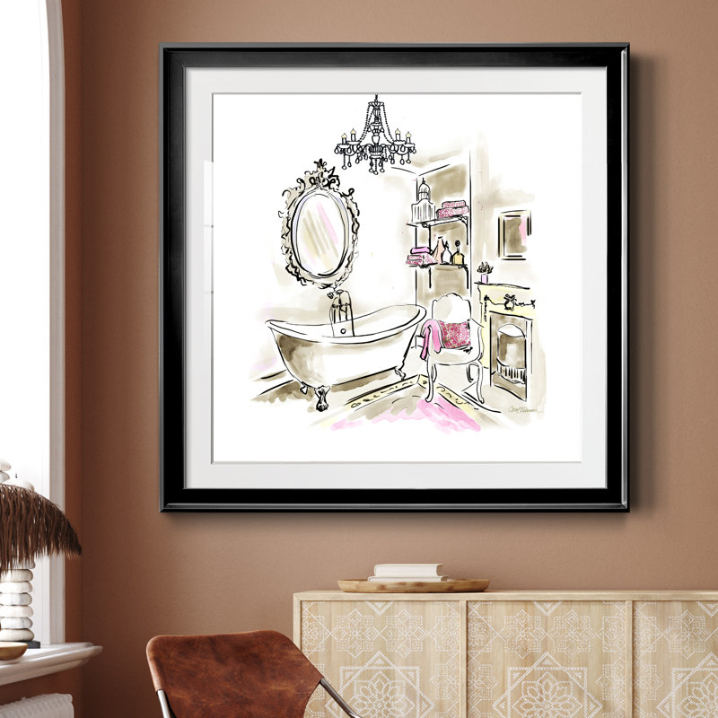 «Pink Opulence II», reproduction d'art graphique sur papier encadré, H 30,5 po x l 30,5 po x P 1,5 po, Papier encadré noir