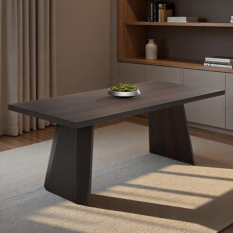 Bureau rectangulaire simple pour étudier ou travailler, H 29,53 po x l 62,99 po x P 33,46 po, Tanné