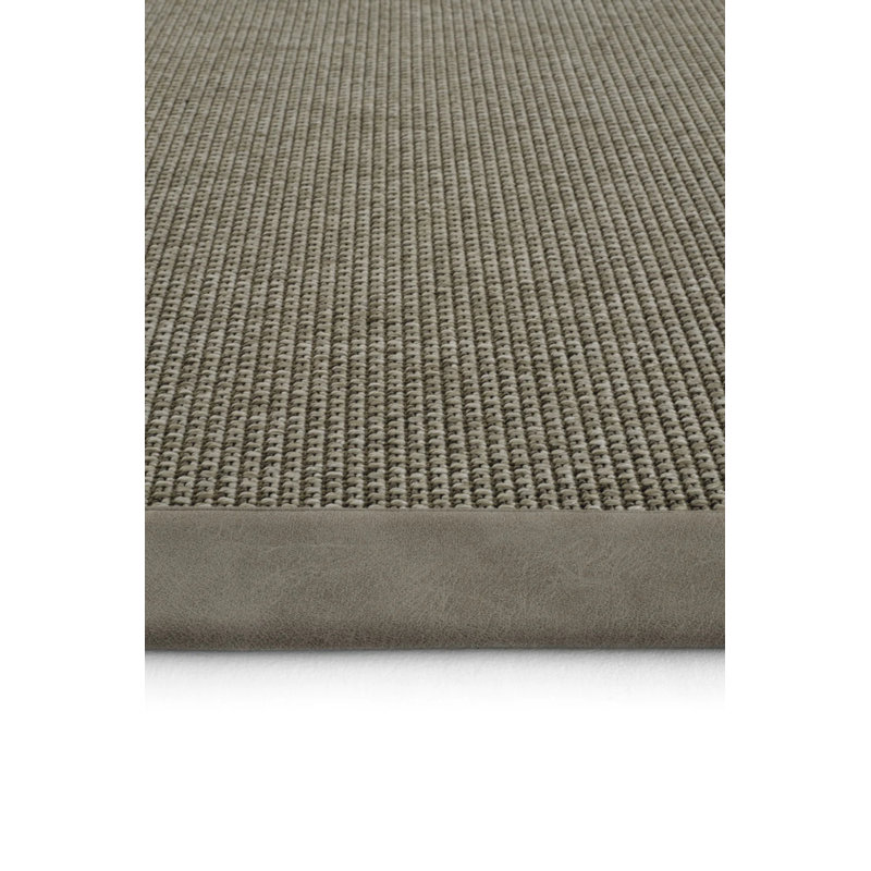 Tapis en cuir Salona Casa Border Sisal, Tapis de couloir 2 pi 8 po x 9 pi 11 po