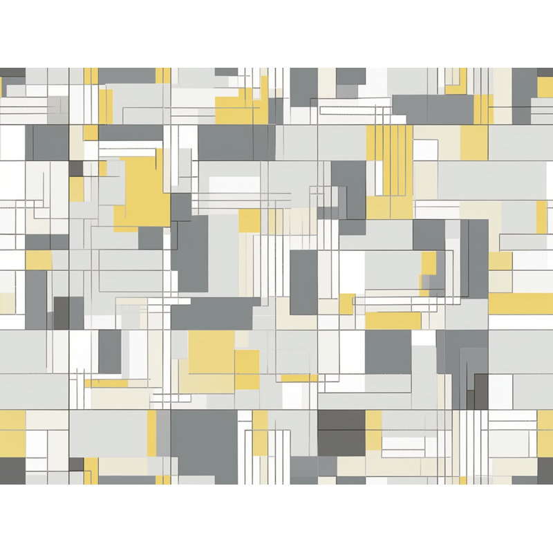 Kryslin Geometric Shower Curtain, 73" H x 70" W