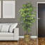 Ficus artificiel 72 po dans un panier