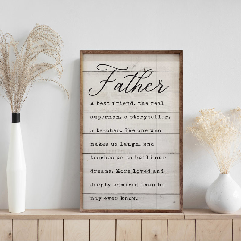 Father Definition Whitewash, 16" H x 10" W x 1" D