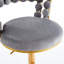 Élégant tabouret de bar gris avec des pieds dorés, une assise confortable, convient aux tabourets de café, des coussins moelleux, des espaces de repas idéaux
