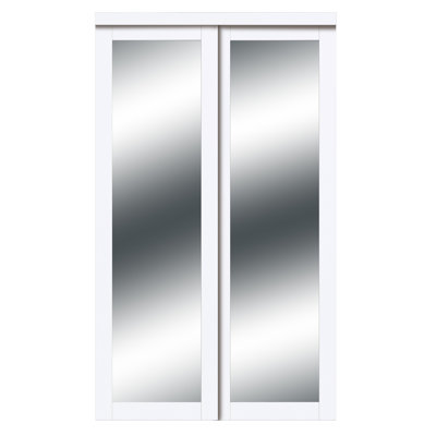 Harmony 1-Lite Mirrored Sliding Closet Door -  Renin, EU3210PWCLE048080