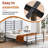 Modern Metal Platform Bed Frame with Colorful Horizontal Bars - Multiple Colors Available, No Box Spring Needed, Sturdy Steel Construction, Easy Assembly-96050358-96050314