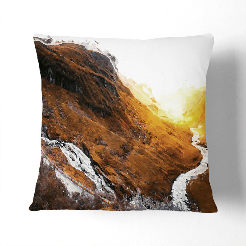 Abstract Square Throw Cushion, 40cm H x 40cm W x 15cm D