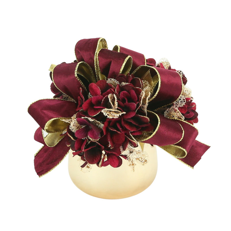 Polysilk Hydrangea Arrangement in Vase