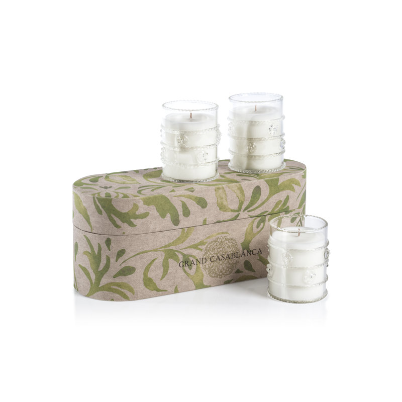 Trio de bougies parfumées Grand Casablanca,  Fleur d'abricot