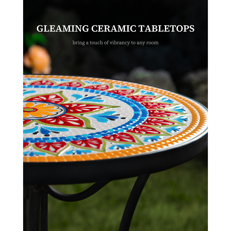 Table d'appoint ronde ronde 14 po