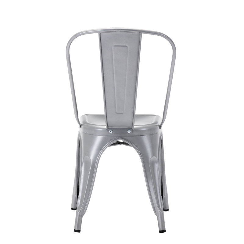 Chaise de patio empilable Wynn, Argent