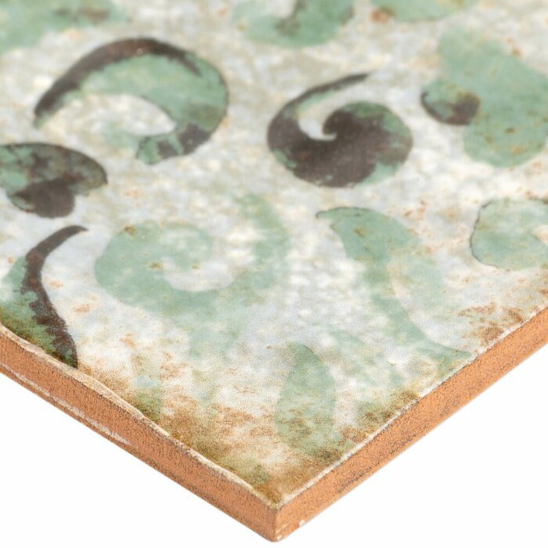 Angela Harris Dunmore 8x8 Polished Hand Painted Look Ceramic Tile