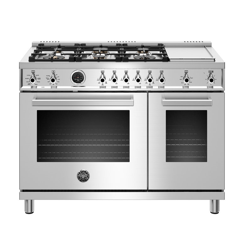 Bertazzoni 48'' W Free Standing Range, Stainless Steel
