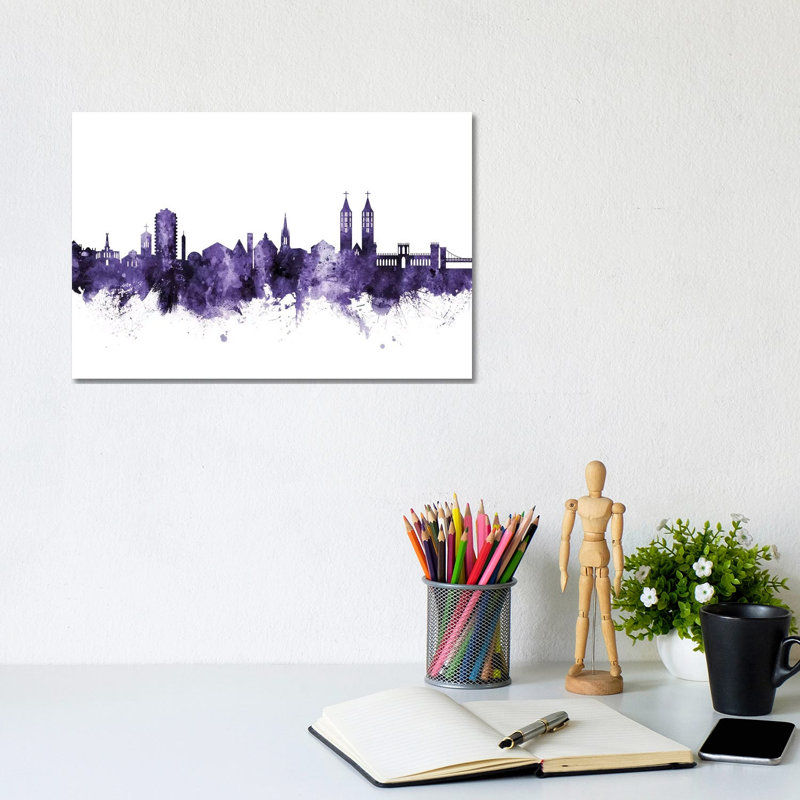Kassel, Germany Skyline by Michael Tompsett - Wrapped Canvas Gallery-Wrapped Canvas Giclée, 20.32 cm H x 30.48 cm W
