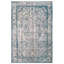 Tapis bleu foncé en laine noué à la main de conception unique nouvel âge 6 pi 4 po x 9 pi 7 po Zialan