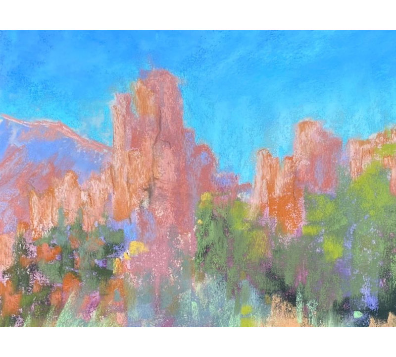 " Mountain Time " by Dina Gardner, Wrapped Canvas, 18" H x 24" W x 1.5" D, No Mat