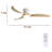 52" 3-Blade LED Standard Ceiling Fan with Remote Control and Light Kit for Living Room