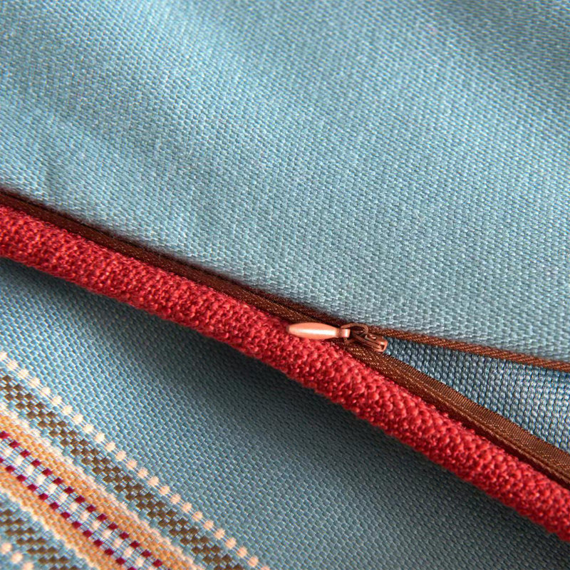 Ruidoso Southwestern Red and Blue Cotton Queen Comforter Set