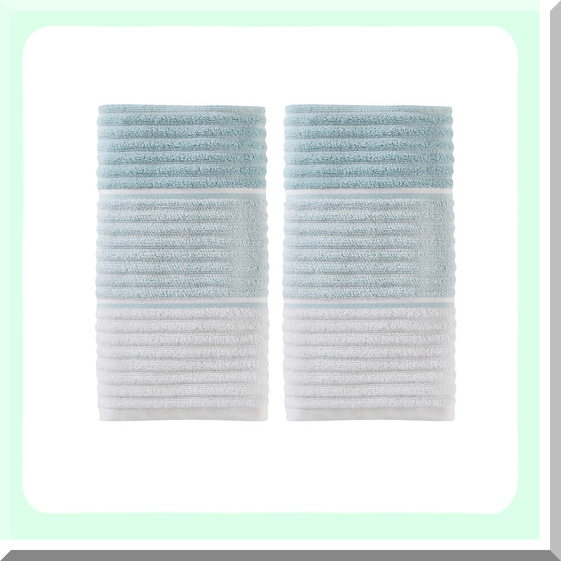 Aqua Luxe Planet Ombre Hand Towel Duo