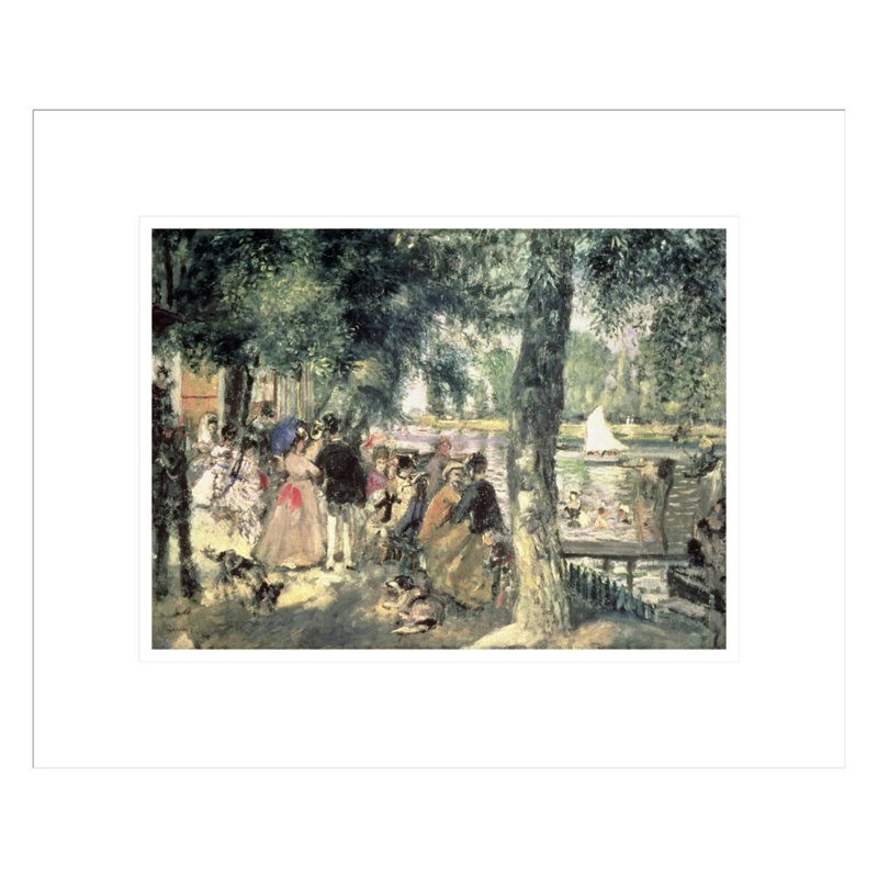 «Bathing on the seine or la grenouillere» par Pierre-Auguste Renoir, impression giclée encadrée, H 13,75 po x l 16,67 po