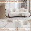 Canapé rembourré 87 po avec repose-pieds Sherpa-1625176513