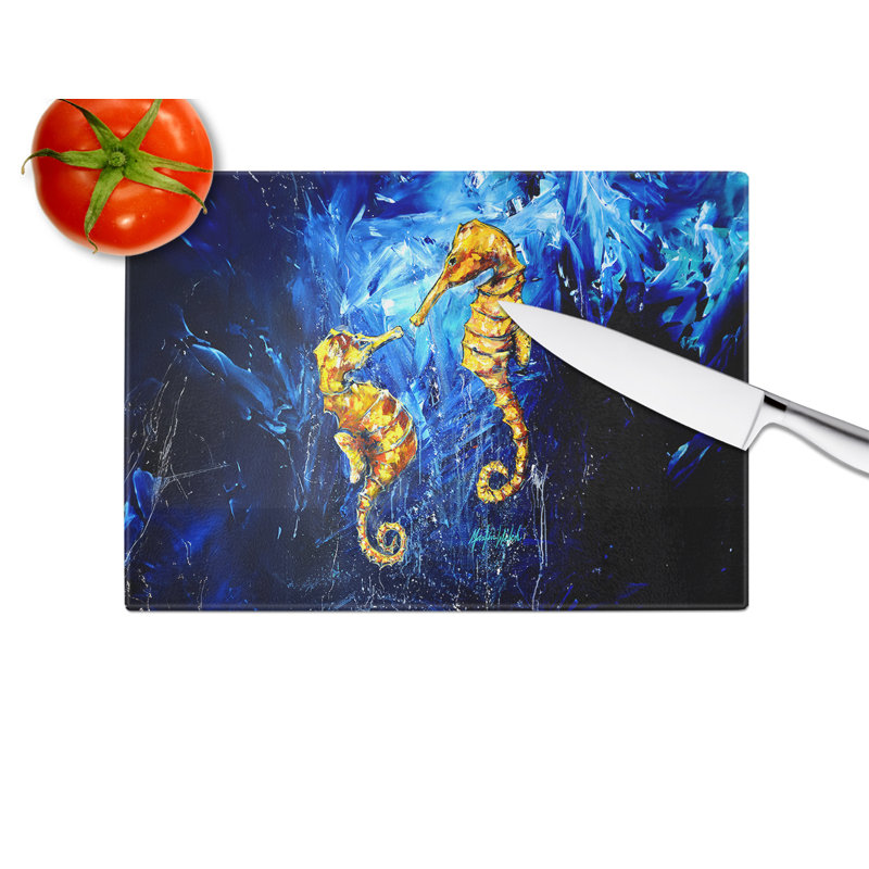 Planche à découper en verre Seahorse