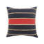 Oreiller à fermeture à glissière 100% coton 24 po x 24 po rouge marine et brun clair 24 po x 24 po