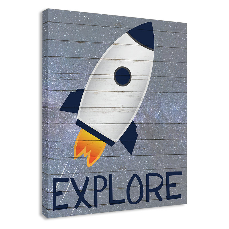 Art sur toile Space Explorer 1, H 14 po x l 11 po x P 1,5 po