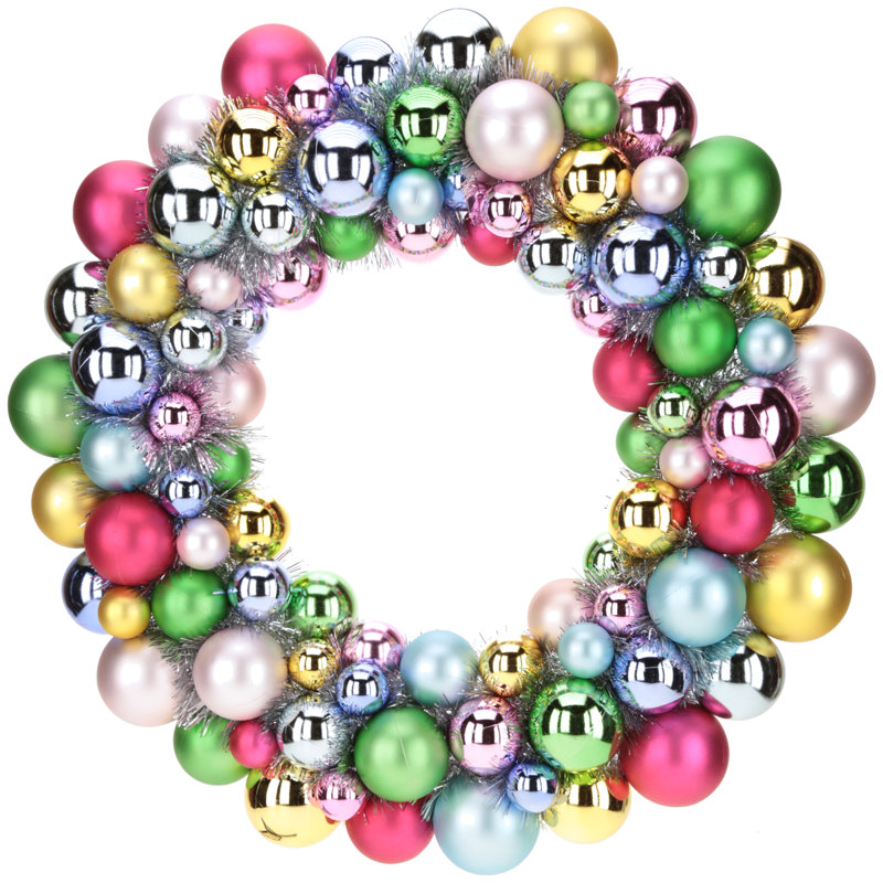 Christmas Balls Wreath - 26 Inches