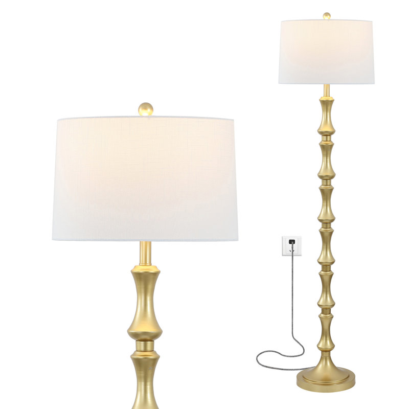Hersey 62.5'' Gold Leaf Traditional Floor Lamp