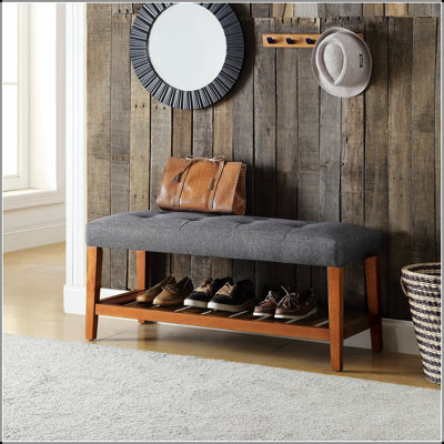 Banc en tissu gris Charla