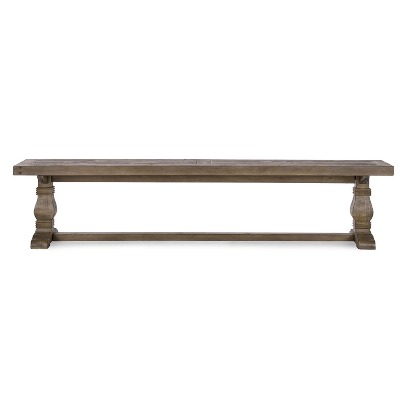 Banc en bois massif Kinston, Brun délavé, H 18 po x l 83 po x P 16 po