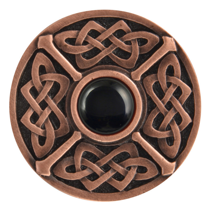 Jewel Mushroom Knob, Antique Copper