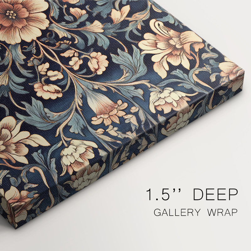WM MORRIS Series DCCCXXXI  -Premium Gallery Wrapped Canvas -Ready to Hang, H 12 po x l 8 po